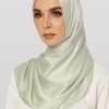 Anecdotte Reed Satin Shawl Sage Left