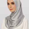 Anecdotte Reed Satin Shawl Silver Grey Left