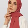 Faith Pleated Shawl Berry Red