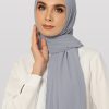 Faith Pleated Shawl Dusty Blue