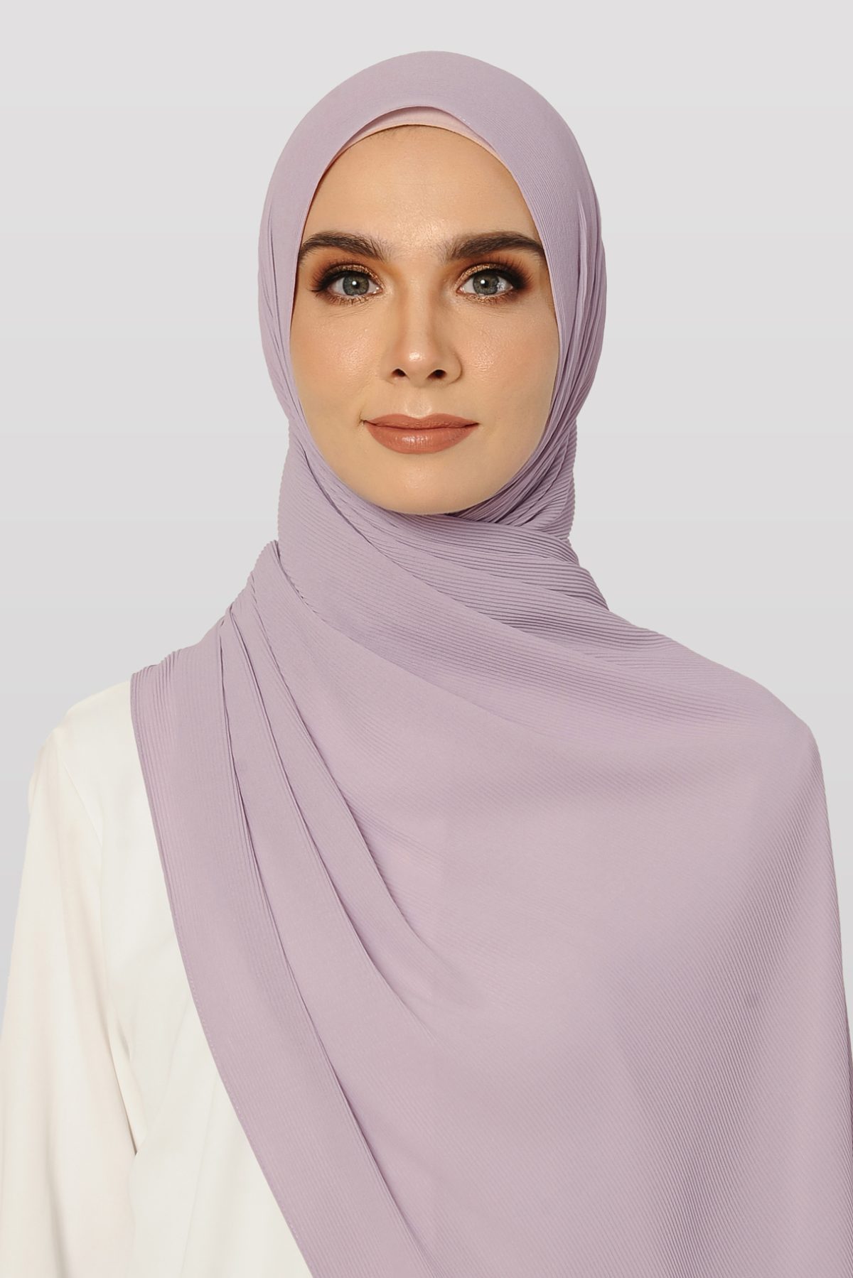 Faith Pleated Shawl_Lilac