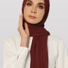 Faith Pleated Shawl_Maroon