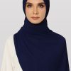 Faith Pleated Shawl_Navy Blue