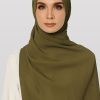 Faith Pleated Shawl_Olive Green