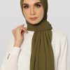 Faith Pleated Shawl_Olive Green