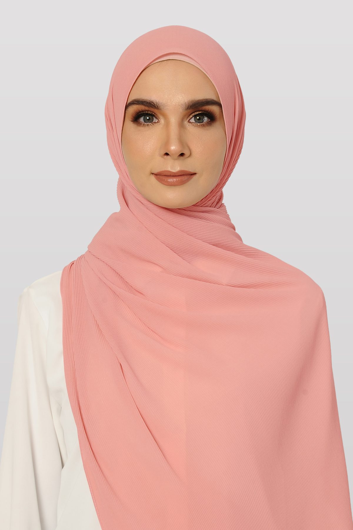 Faith Pleated Shawl Soft-Pink