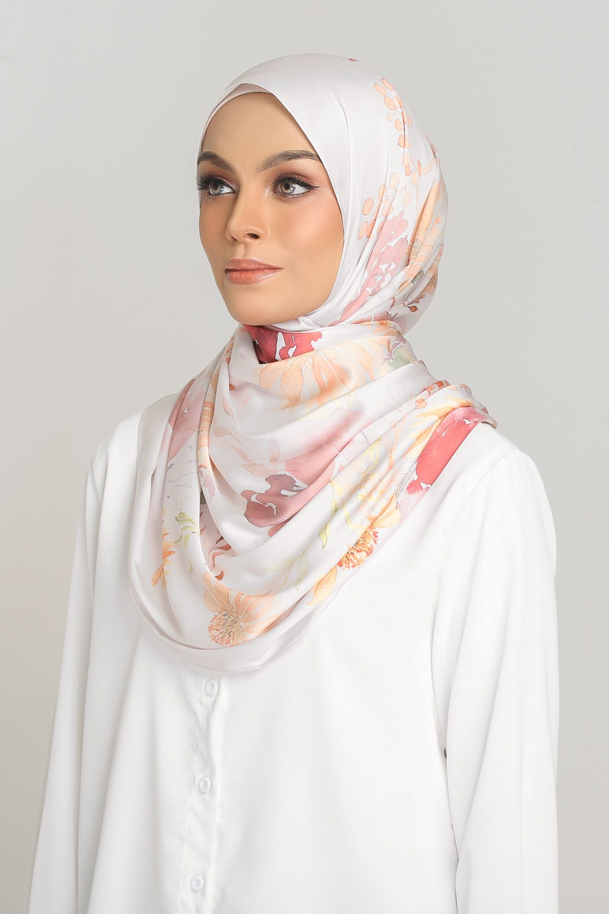 Anecdotte-Meadow-Chryseis-Satin-Shawl-Silky-White-Left