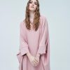 CHLOE Jubah Kaftan Rose Pink Style Pose 1