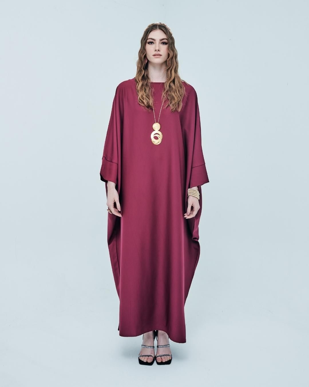 CHLOE Kaftan Maroon Front