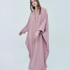 CLARISSE Jubah Kaftan Dusty Pink Style Pose 1