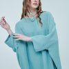 CLARISSE Jubah Kaftan Mint Green Close Up