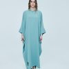 CLARISSE Jubah Kaftan Mint Green Front