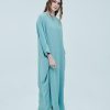 CLARISSE Jubah Kaftan Mint Green Style Pose 1