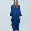 CLARISSE Jubah Kaftan Navy Blue Front