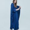 CLARISSE Jubah Kaftan Navy Blue Style Pose 1