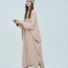 CLARISSE Jubah Kaftan Nude Style Pose 2