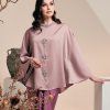 Baju Kurung Blouse Savonne Mauve Close Up 2