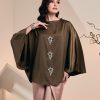 Baju Kurung Blouse Savonne Olive Green Front