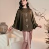 Baju Kurung Blouse Savonne Olive Green Full Lenght